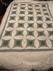 Vintage Jcp Queen Wedding Ring Style Quilt Euc