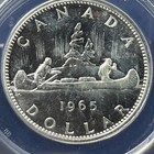1965 Canada   Pl Type 1    1 Silver Coin   Anacs Ms 63   Lot Z-532