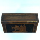 Antique Italian Inlaid Wooden Letter Casket 19th Century Stationary Box