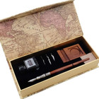 Gc Antique Wooden Stem Pen Handcrafted Calligraphy Pen Set Dip Nib Pens-writi   