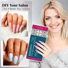 Krofaue 500pcs Clear False Nails Tips - Half Cover Lady French Style Acrylic    