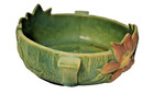 Vtg  Roseville Clematis Dbl Handle Bowl  456 -6  no Chips