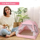 Cat Princess Indoor Tent House Pet Dog Cute Floral Cave Nest Bed Portable Dog   