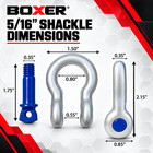 Boxertool 5 16  - 6 Pack Shackle Screw Pin Clevis Rigging Forged - 3 4 Ton
