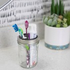 Black Toothbrush And Toothpaste Holder Lids For Wide Mouth Mason Jars  Set Of 2