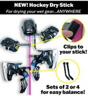 Wraparound Hockey Dry Stick     Portable Hockey Drying Rack Black  4-pack