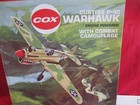 Vintage 1960 s Nos  Cox Curtiss P-40 Warhawk Gas Powered Engine Airplane W  Box