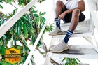 For Bare Feet Nba 4 Stripe Deuce Crew Sock - Adult