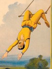 Barnum   Bailey - 1890s Famous Silbons Trapeze Circus Poster - 18x24