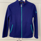 Spyder Girls Size Xl Endure Ribbed Knit Spider Blue Full Zip Stryke Jacket