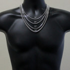 Franco Chain Stainless Steel Foxtail Quality Jewelry 24  Necklace 2 5 - 5mm