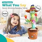 Talking Dancing Cactus Baby Toy Repeats Voice English Songs Gift For Kids