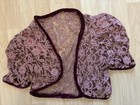 Vintage 1930s Rare Lace See-through Maxi Dress With Matching Bolero B18 W26