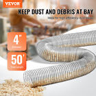 Vevor 4   X 50  Dust Collection Hose Thickened Pvc Flexible Clear Hose