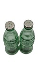 Vintage Coca-cola Mini Bottle Green Glass Salt And Pepper Shakers New 4 25    Tall