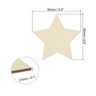 60mm Wooden Stars 50 Pack Unfinished Wood Stars Blank Wooden Cutouts