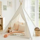 Teepee Tent For Kids Indoor - Toddler Play Tent Washable Tipi Sleepover Nature