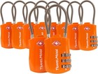 10 Pack Tsa Approved Travel Combination Cable Luggage Locks For Suitcases - O   