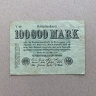 1923 Germany 100000 Mark Banknote  Germany Note Paper Money Bill Post Wwi