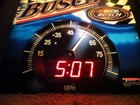 Vintage 2006 Busch Beer Nascar Speedometer Lighted Clock Sign-ale-mountains-bar
