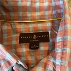 Robert Talbott Classic Men   s L 34 35 Pink blue Check Cotton Spread Collar Shirt
