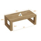 Large Farmhouse Rectangular Wood Dining Table Seats 6-8 Natural Oak 78 7 Inch
