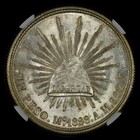 1898 Mexico 1 Peso     Ngc Ms-62     Silver Coin Restrike Mexican Am Mo    trusted   