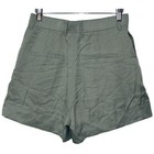 Abercrombie   Fitch Green Lyocell Pleated High Rise High Waisted Shorts Size S