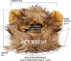 Pet Krewe Dog Lion Mane Halloween Costume     Fits Neck Size 8   - 14   - Lion Mane Fo