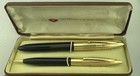 Sheaffer Crest Solid 14k Gold Cap Fountain Pen Set  Masterpiece   Restored  flaw