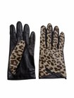Coach Women s Calfskin Leopard Print Leather Hide  Gloves Size 7