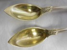 Tiffany English King 1885 Two Sterling Silver Fruit  Orange Spoons Goldwash Bowl