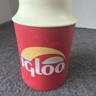 Vintage Igloo Cooler Can Koozie Beverage Holder Foam Coozie 80s Red