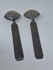 Vintage Norwegian Hs Konge Tinn Pewter  viking  Pattern Salad Servers 9 
