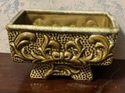 Beautiful Vintage Mcm American Bisque Green Footed Planter