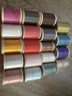 Lot Of 18 Wooden Spools Size A Vintage Belding Corticelli Pure Silk Thread