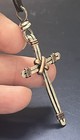 Handmade Rustic 925 Antiqued   Hammered Sterling Silver Cross Pendant 9e