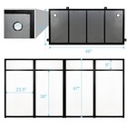 Proreck Portable Dj Event Booth 24 x48  Table Top Facade Black White Scrims Case