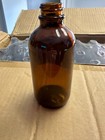 4 Oz Amber Boston Round Glass Bottles  120ml  no Cap  -64 Bottles