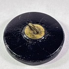 Antique Black Glass Cat Face Head Picture Button 3 4 