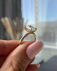 Igi 3 10 Ct Cushion Lab Grown Diamond Hidden Halo Wedding Ring 14k Yellow Gold