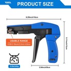 Krismose Cable Tie Gun  Die-cast Steel Flush Cut 6 1 Inches  Blue And Black