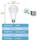 15-32pcs Led Light Bulb 15w Garage A19 Replacement Lamp E26 Daylight 6000k White