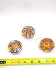 Set Of Three Vintage Millifiori Glass Paperweights