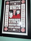 White Stripes Concert Poster Lot Prints Dennis Loren Game Room Man Cave Framed