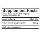 120 Sodium Bentonite Clay Capsules 1000 Mg - Natural Herbal Detox