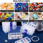 5 Pack Clear Jewelry Box Plastic Bead Storage Craft Container Earrings Organizer