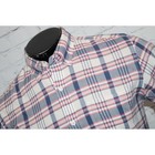 J Crew Dress Shirt Mens Medium Blue Pink Plaid Slim Fit Long Sleeve Button Down