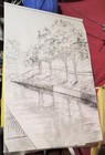 32   Inch  X  24  Inch Charcoal Drawing  poster Size  By A  Avila 