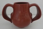 Vintage Nestle Quick Chocolate Milk Bunny Rabbit Head Plastic Double Handled Mug